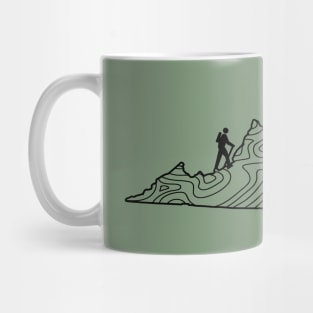 Get Lost Hiking Topographic Art Hike Virginia State Map Mug